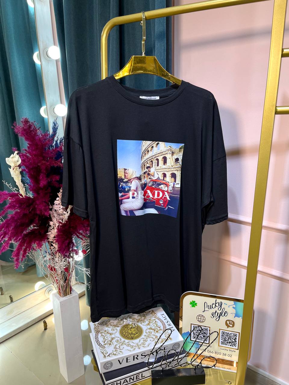 Футболка черная Prada 775432553