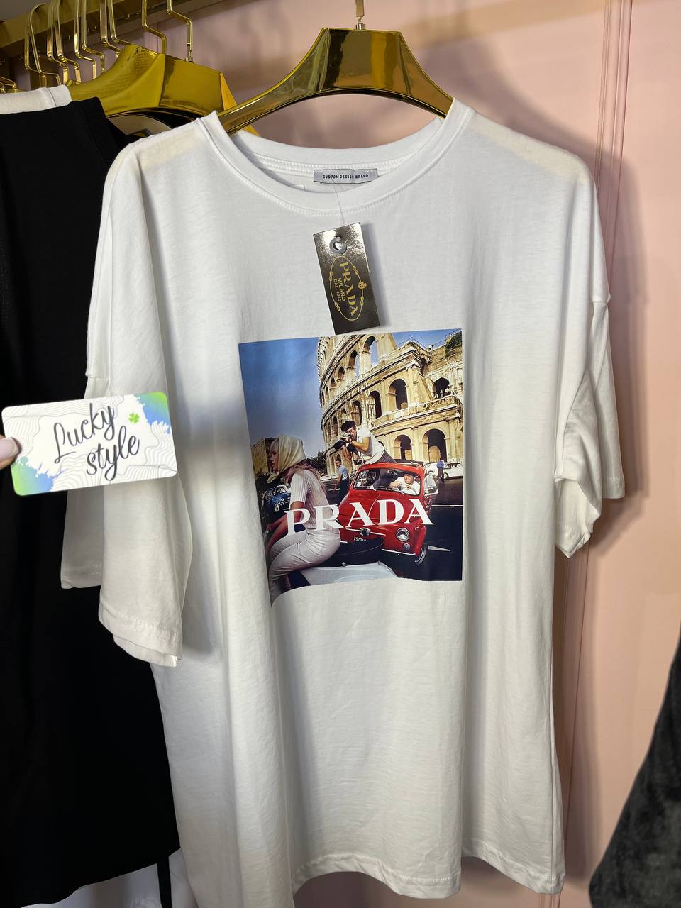 Футболка белая Prada 771246512