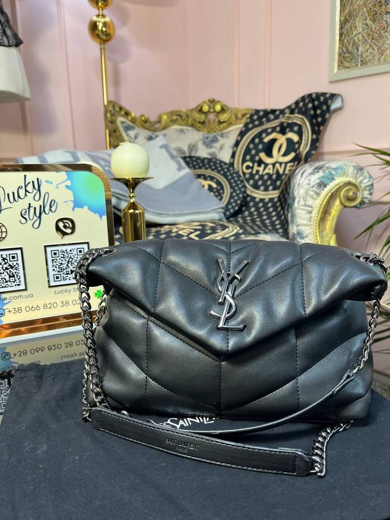 YVES SAINT LAURENT - LouLou Puffer Small черная фурнитура 77547712