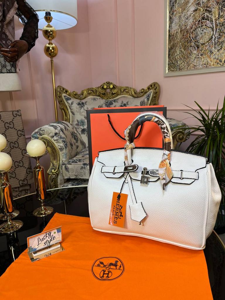 Сумка Hermes Birkin 30см белая 6523467347