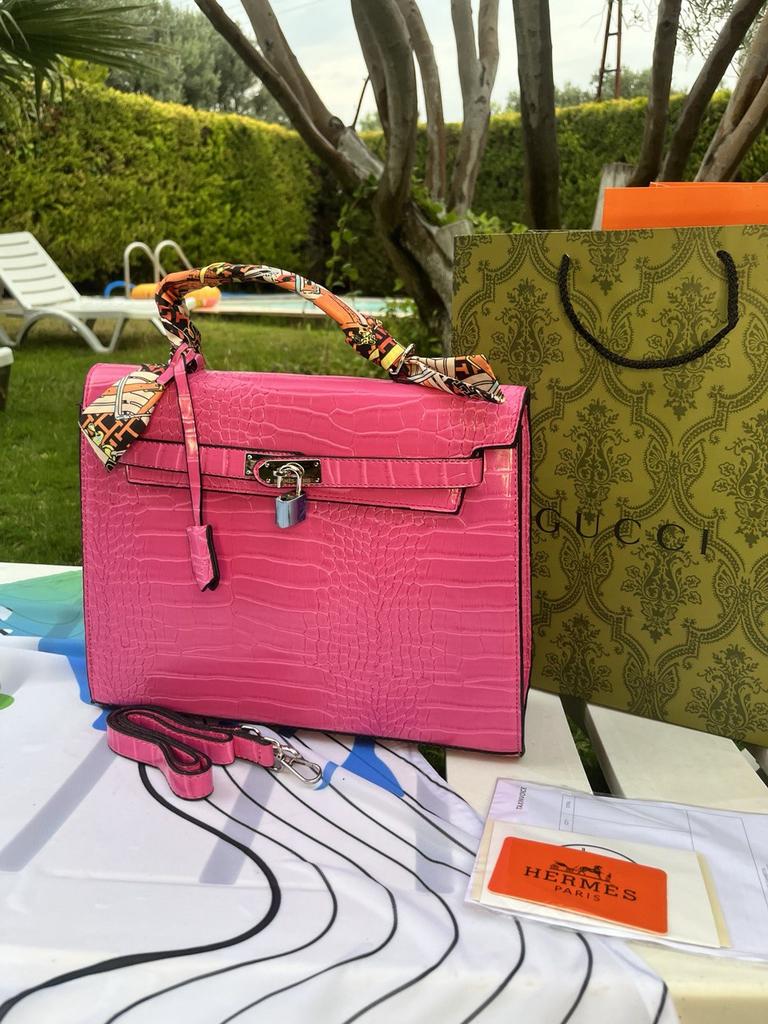 Сумка женская Hermes Kelly 30см pink 555125126