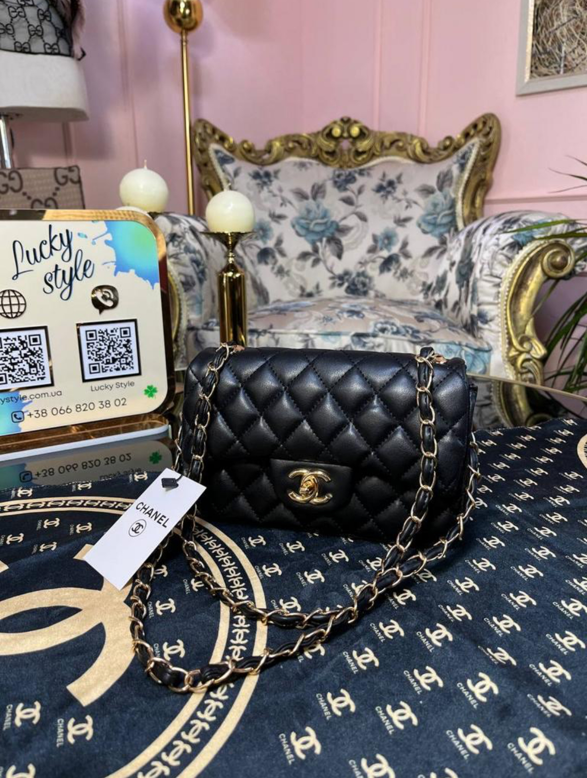 Chanel 20 cm золото черная 77326237