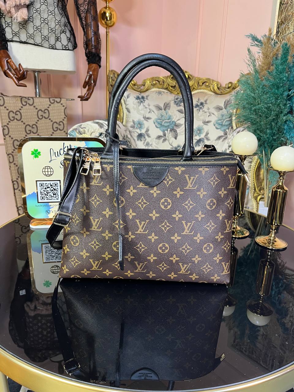 Louis Vuitton Pallas Luxery Canvas Monogram  Dark 4441