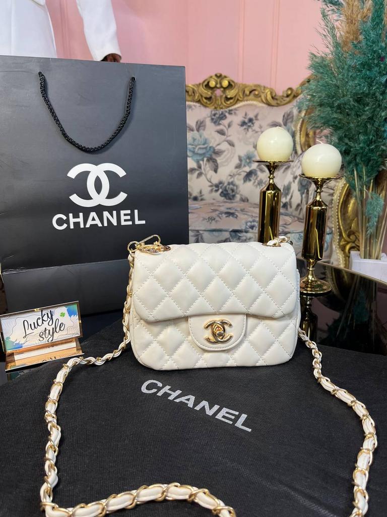 Классика Chanel 17см молочная фурнитура золото 415663
