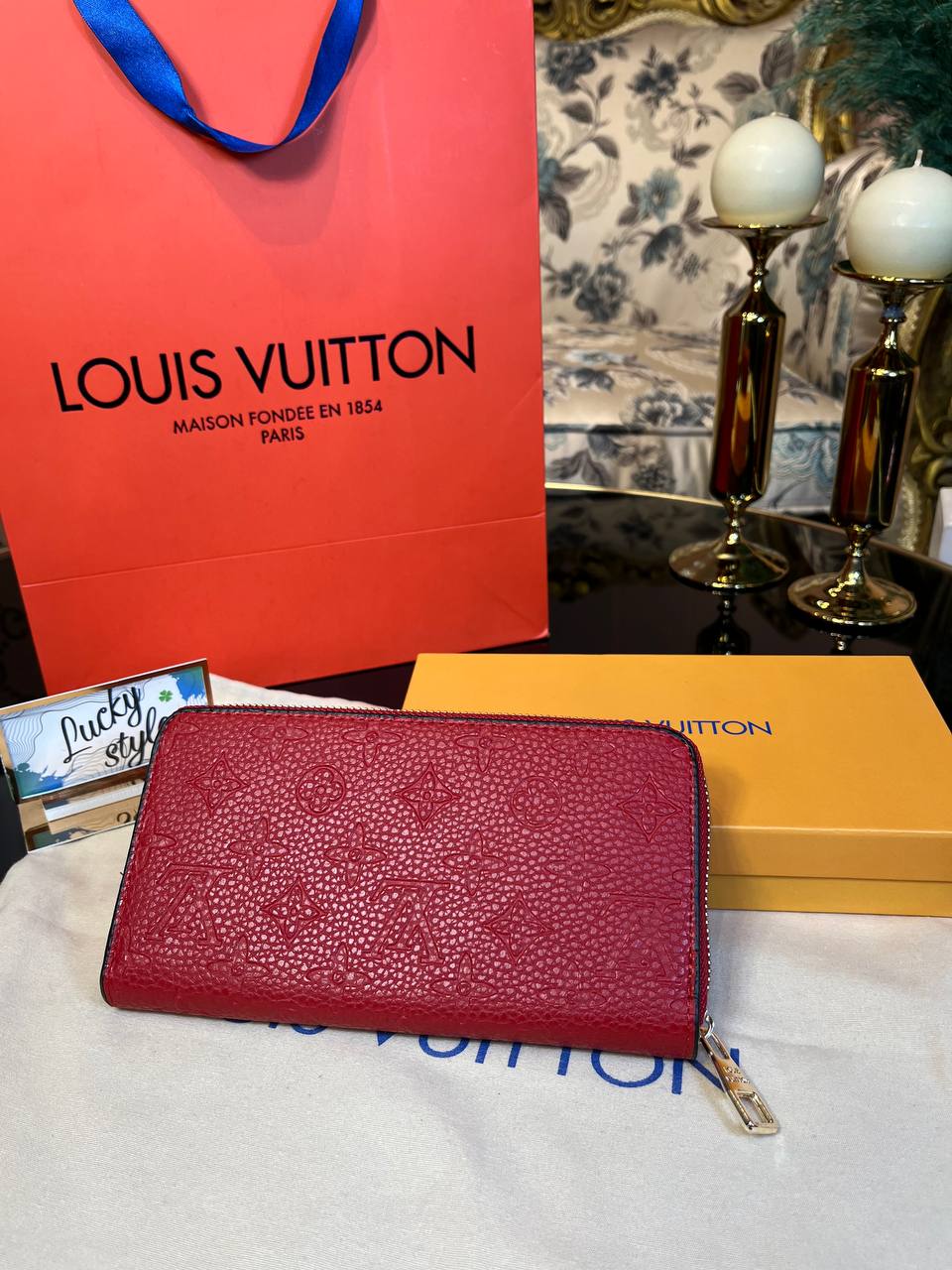 Кошелек LV RED 486677