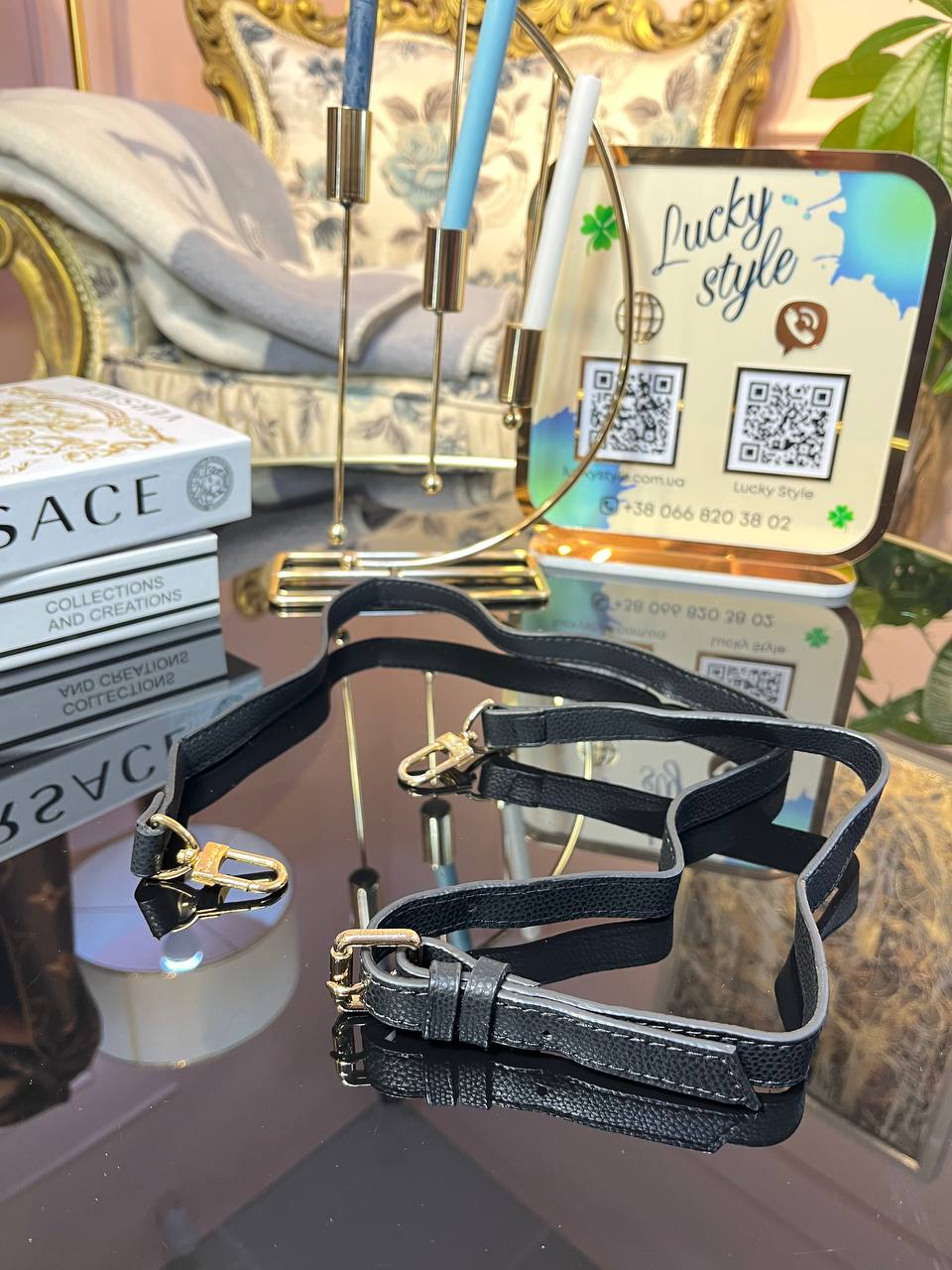 Съемный плечевой ремень Louis Vuitton черный 444215612