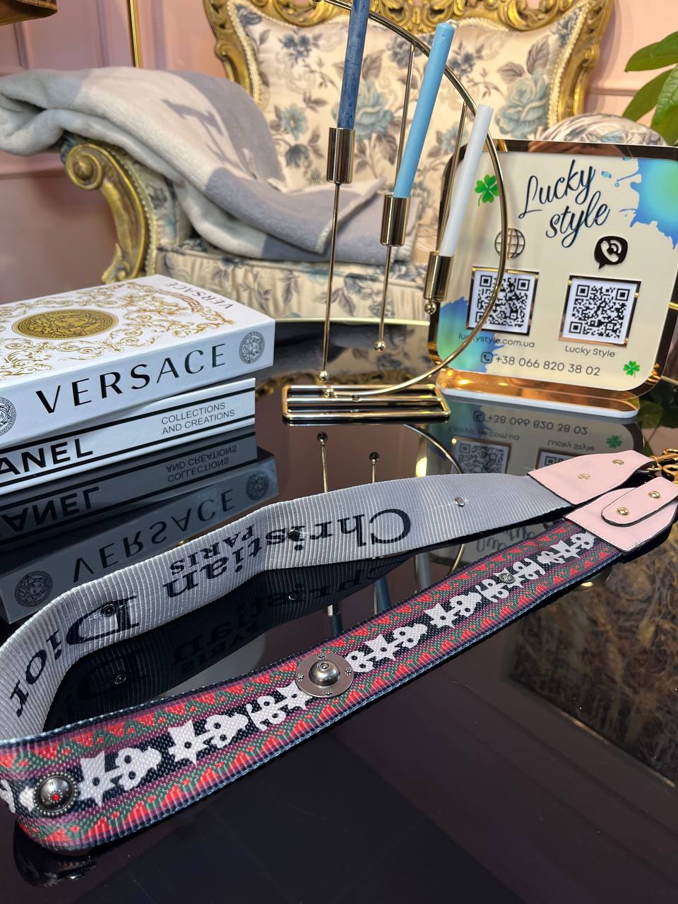 Съемный плечевой ремень Christian Dior розовый 542166612