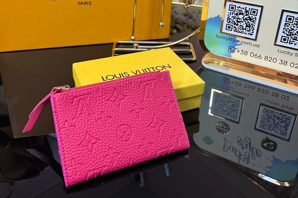 Кошелек раскладной LV розовый 789761234