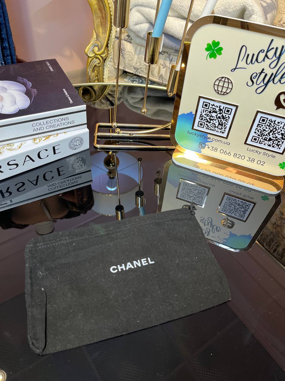 Пыльник мини люкс Chanel чёрный 9934584475