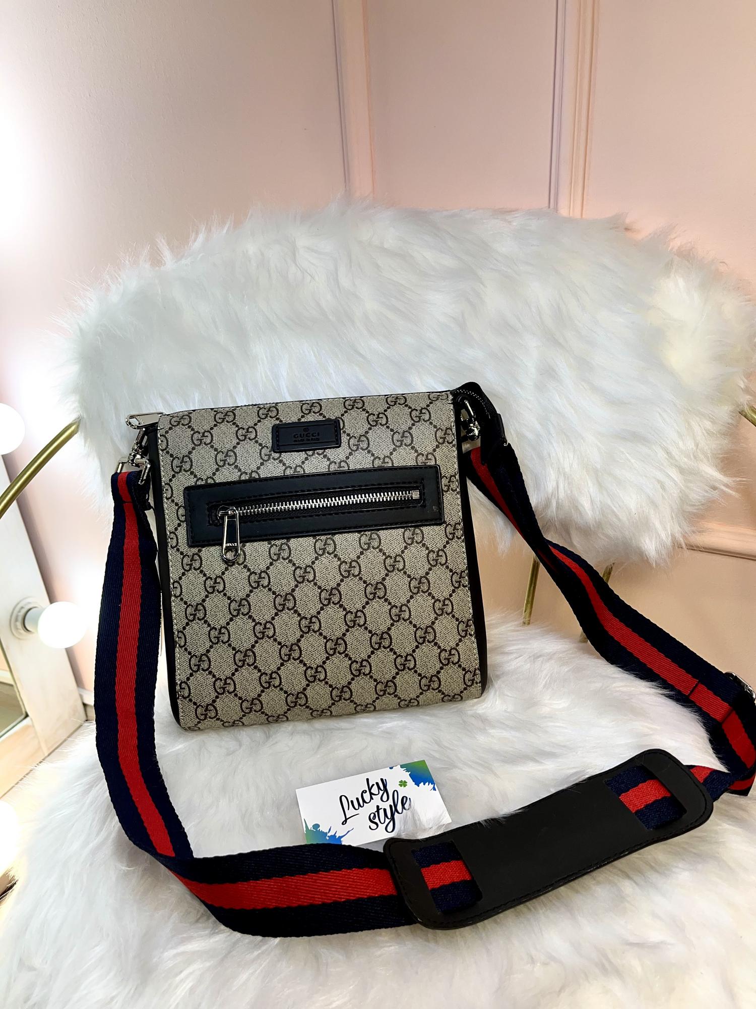 Сумка-планшет мужская GG Supreme бежевая 42453536