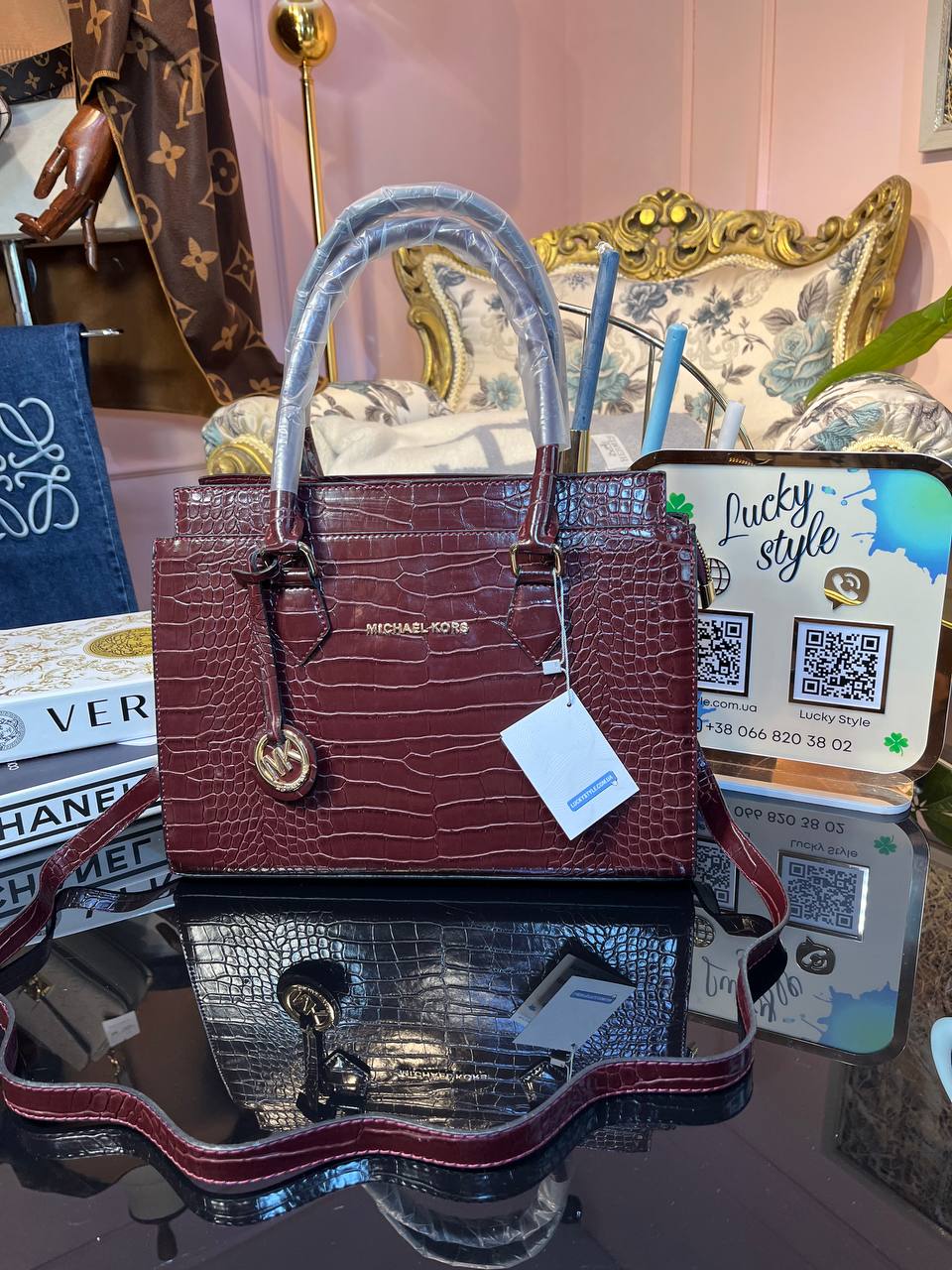 Сумка Michael Kors бордовая 663542