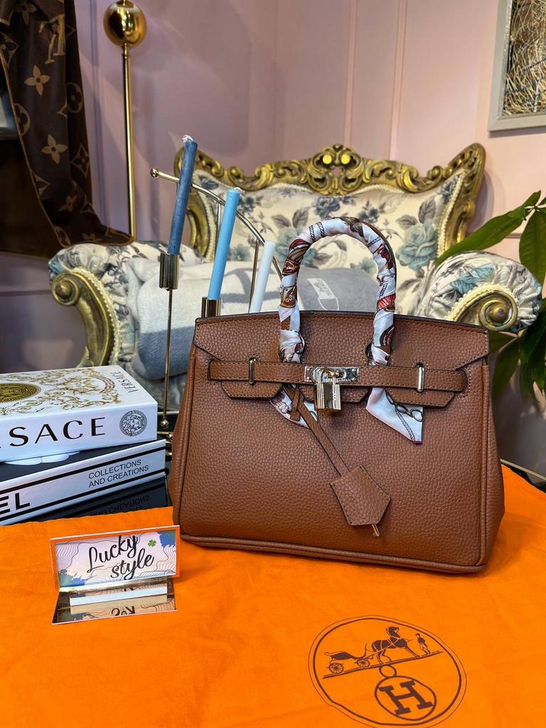 Сумка Hermes Birkin 25см коричневая 3535621