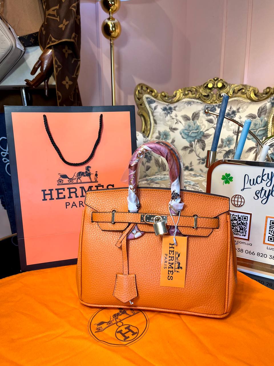 Сумка Hermes Birkin 25см Mini Orange 1212363