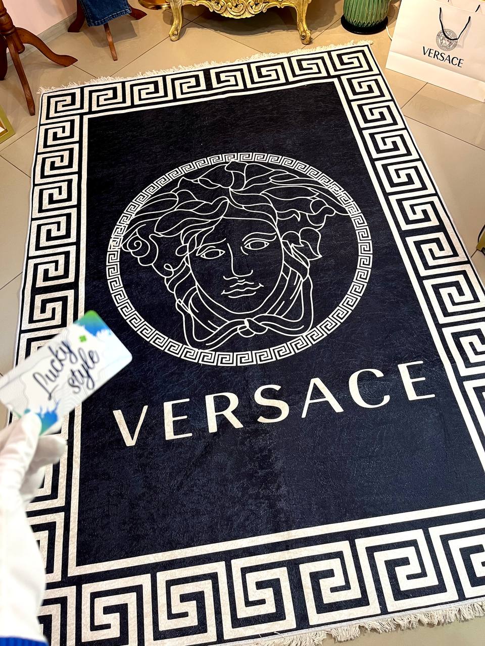 Ковер Versace большой тёмный 8543254