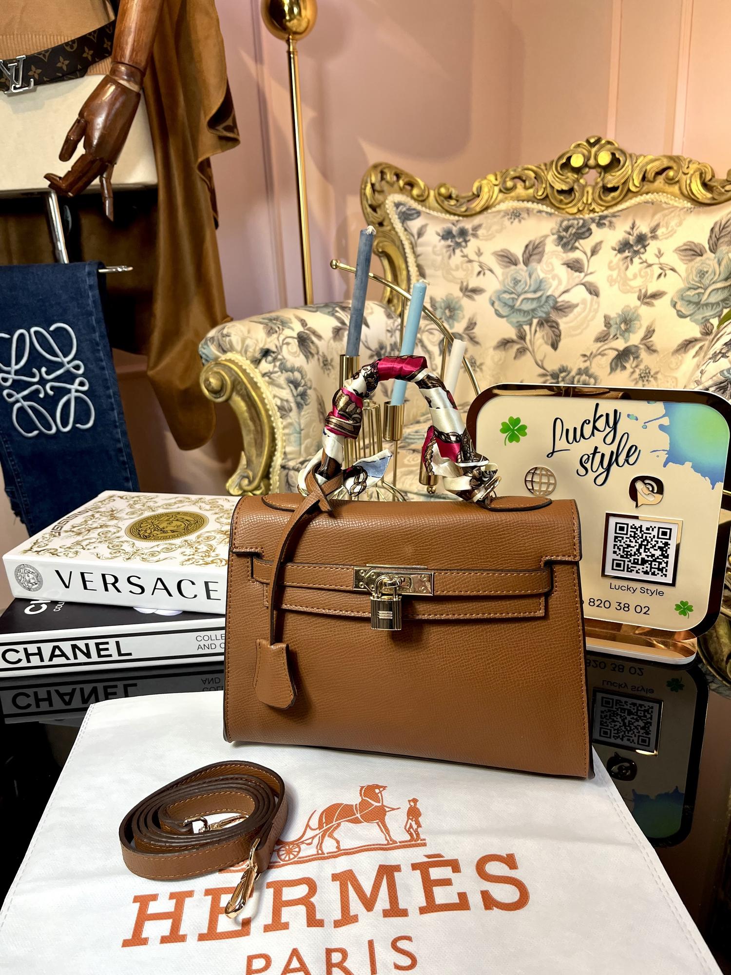 Сумка Hermes Kelly 25см коричневая 9966548