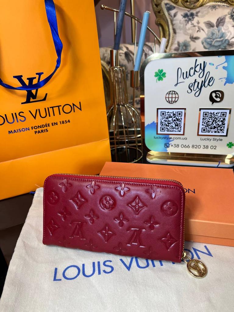 Кошелек Louis Vuitton красный натуральная кожа 656869