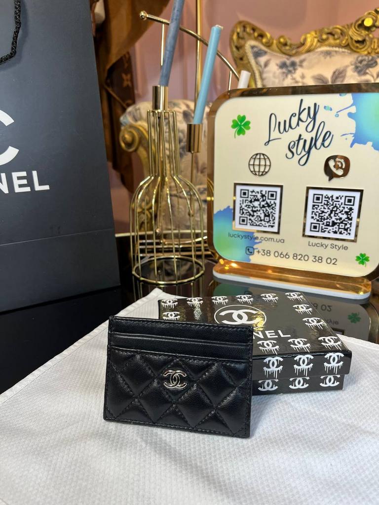Визитница Chanel натуральная кожа 545856