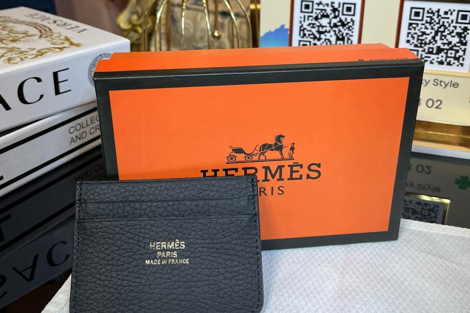 Визитница Hermes натуральная кожа 94405