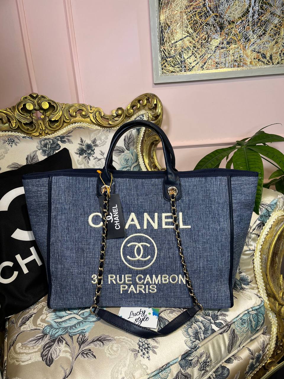 CHANEL - 31 Rue Cambon Maxi Tote Bag синяя 9767643