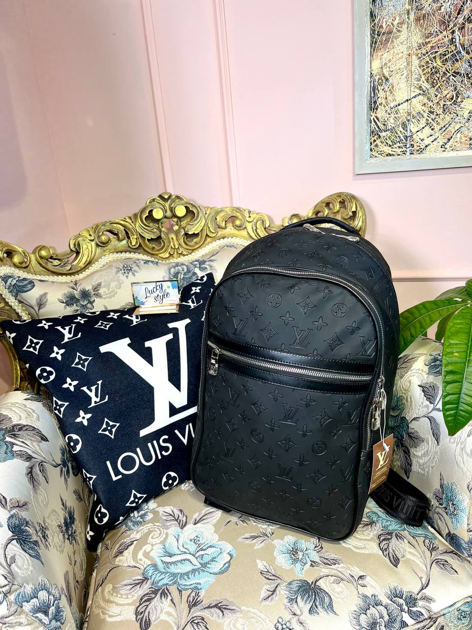 Рюкзак Louis Vuitton чёрный монограмм 775584