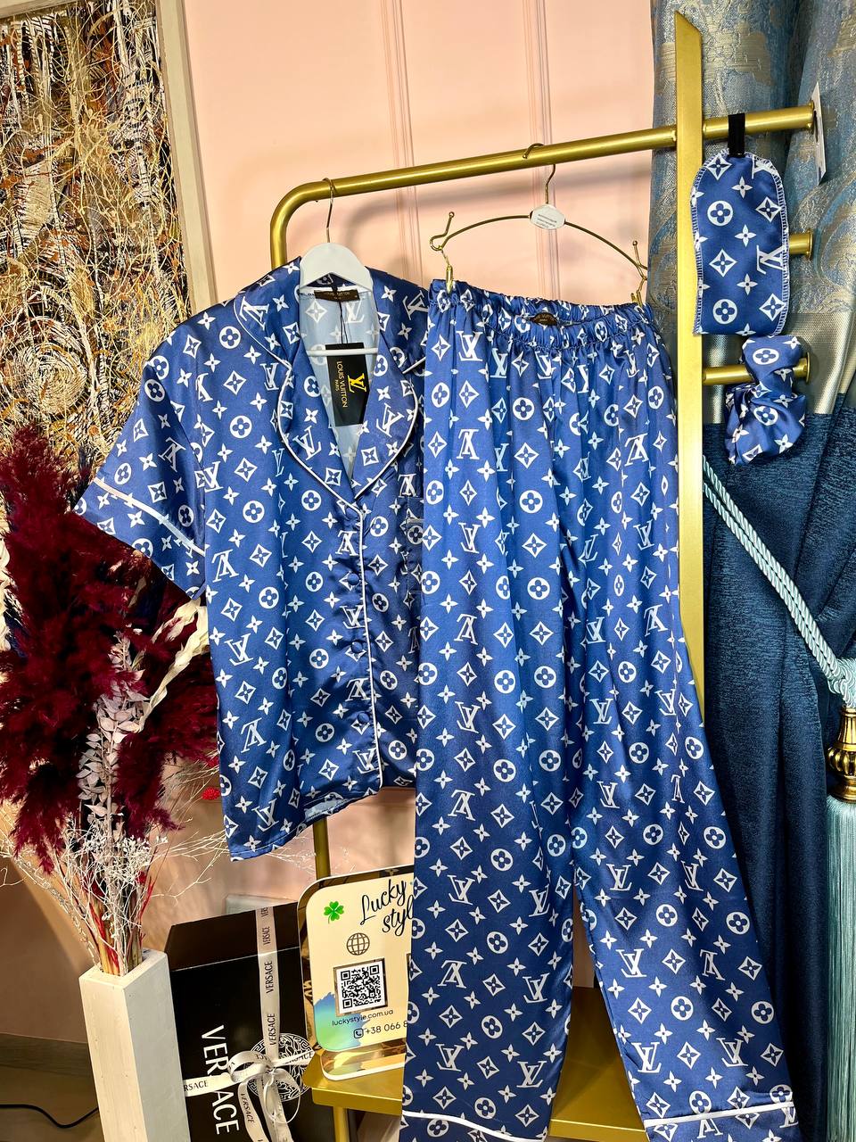 Пижама Louis Vuitton синяя 6002541