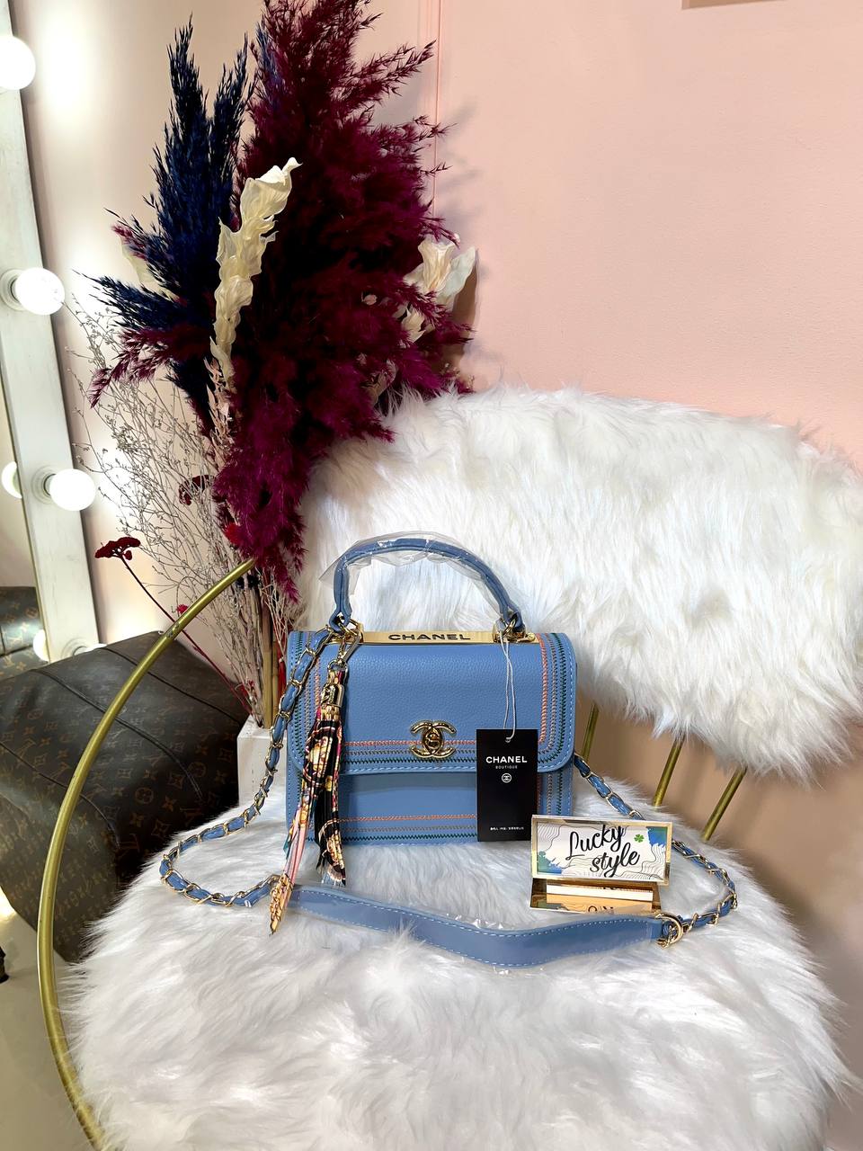 Сумка Chanel голубая 6669584