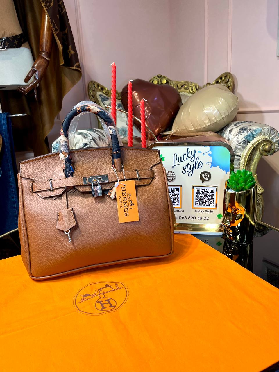 Сумка Hermes Birkin 30 см коричневая 2223654