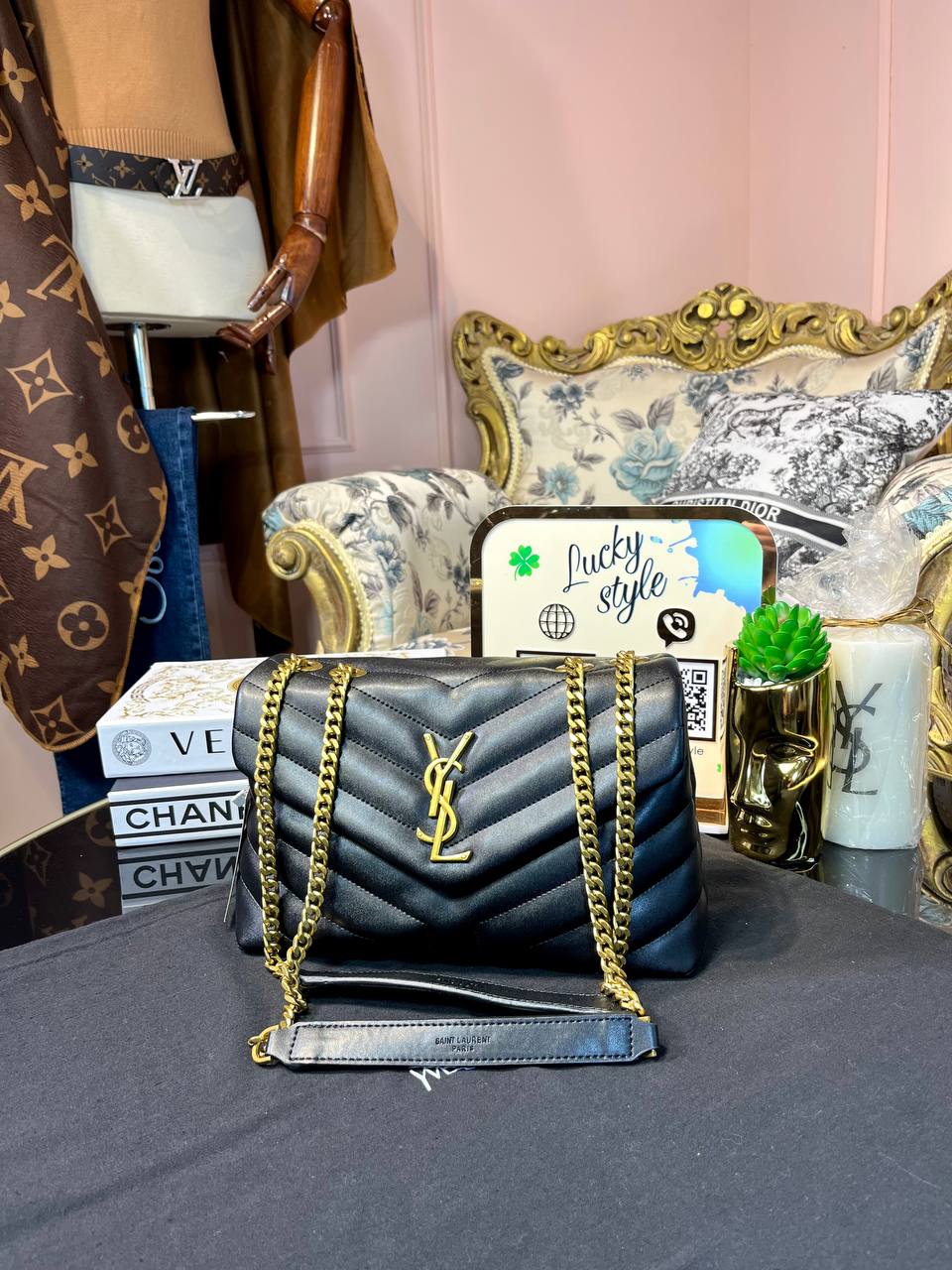 Сумка Ysl LouLou чёрная 963753