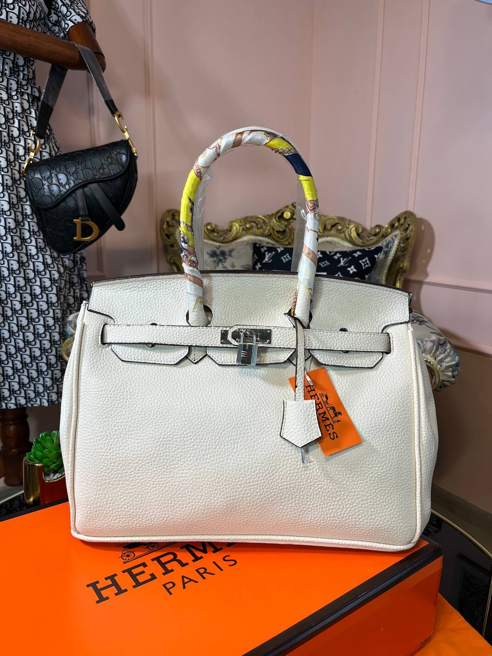 Сумка Hermes Birkin 35 см молочная 95841