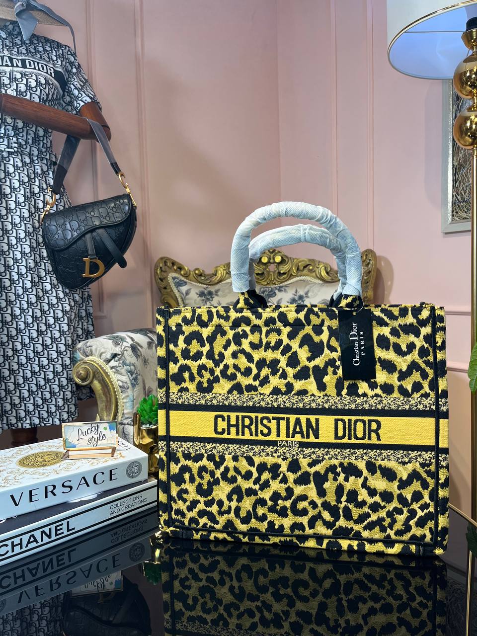 Сумка шоппер Christian Dior леопард 95871