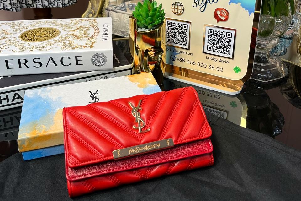 Кошелек Ysl красный 95888