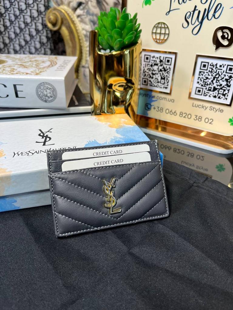 Картхолдер Ysl серый 95892