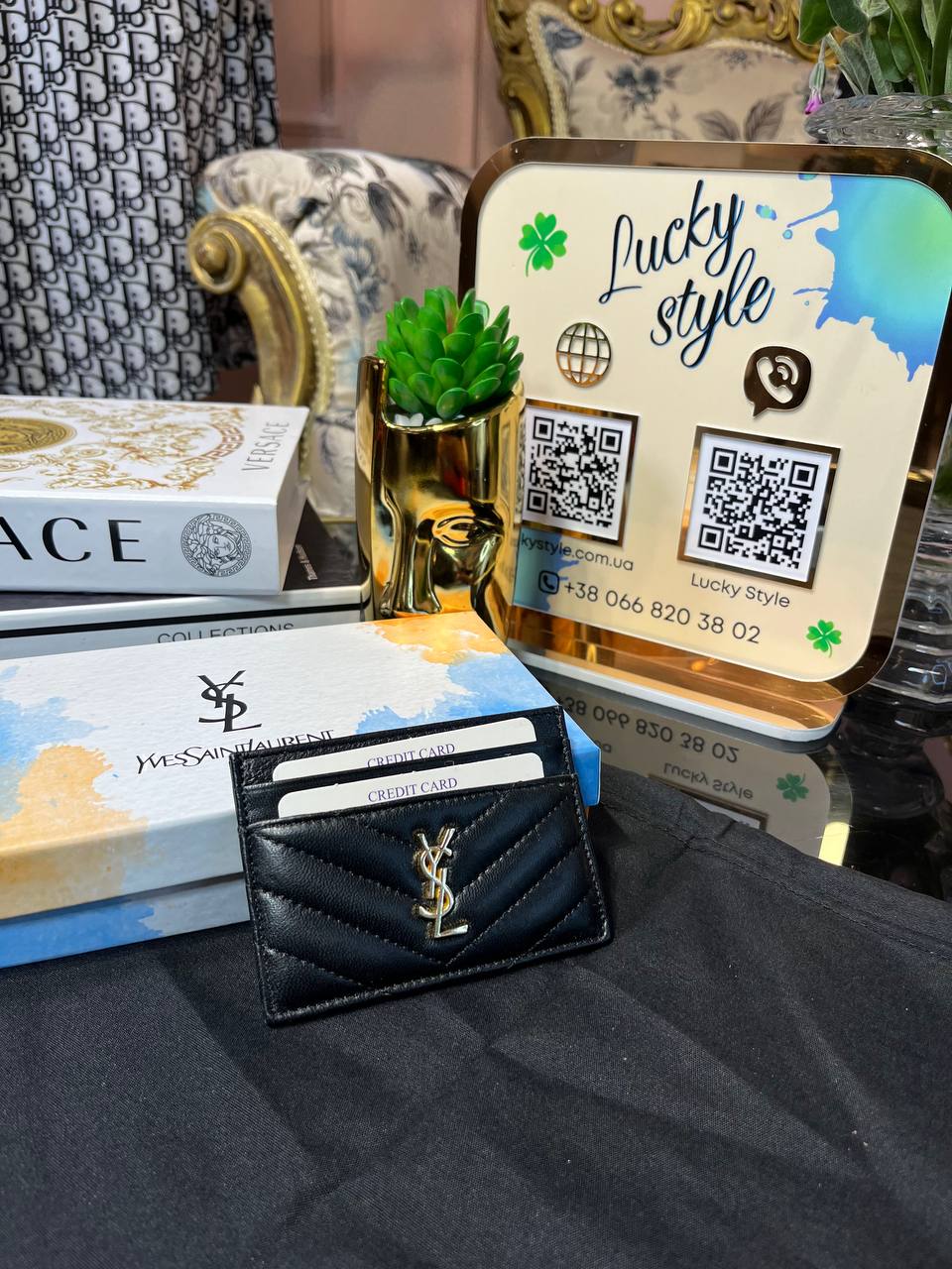 Картхолдер Ysl чёрный 95893