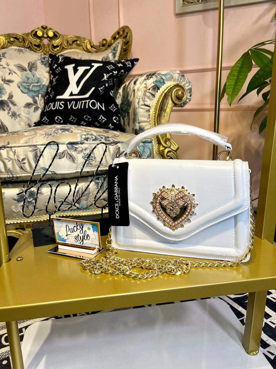 Сумка Dolce & Gabbana белая 95915