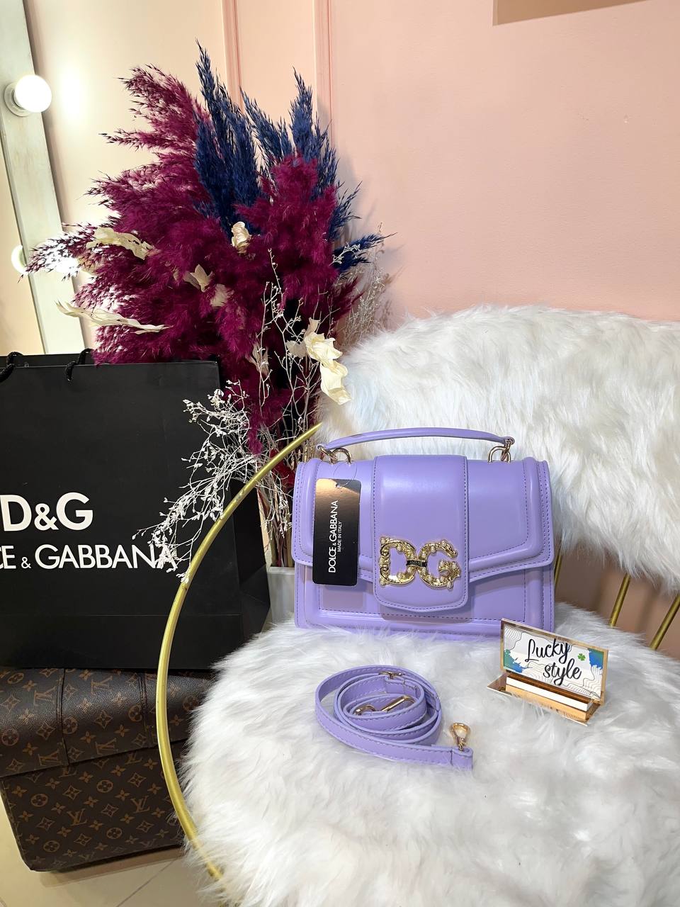 Сумка Dolce & Gabbana сиреневая 95916