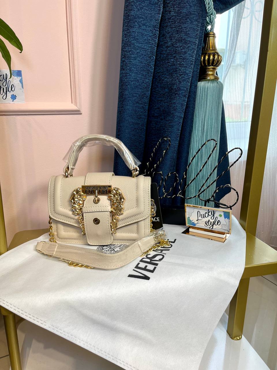 Сумка Versace Jeans Couture бежевая 95919