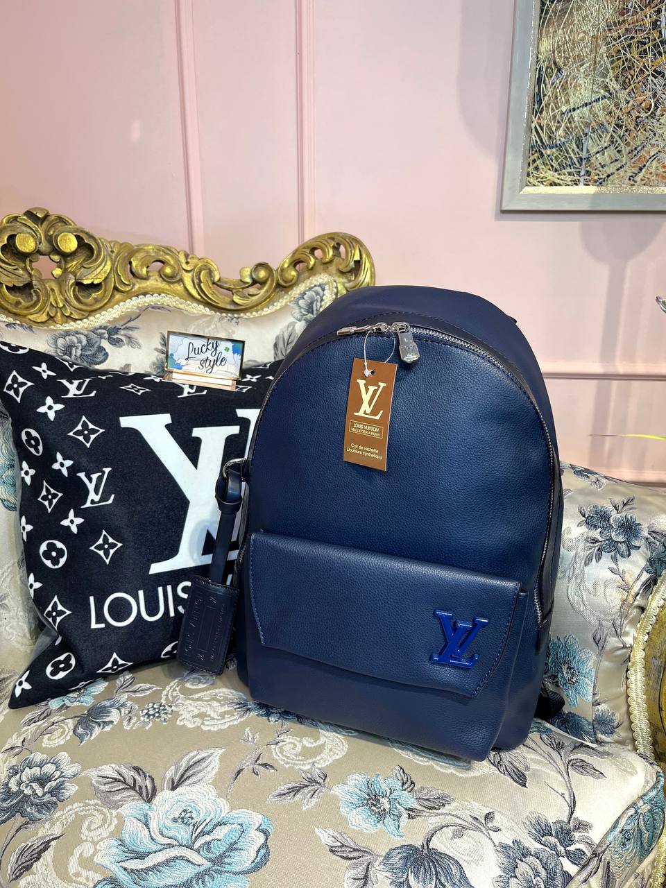 Рюкзак Louis Vuitton синий 95923