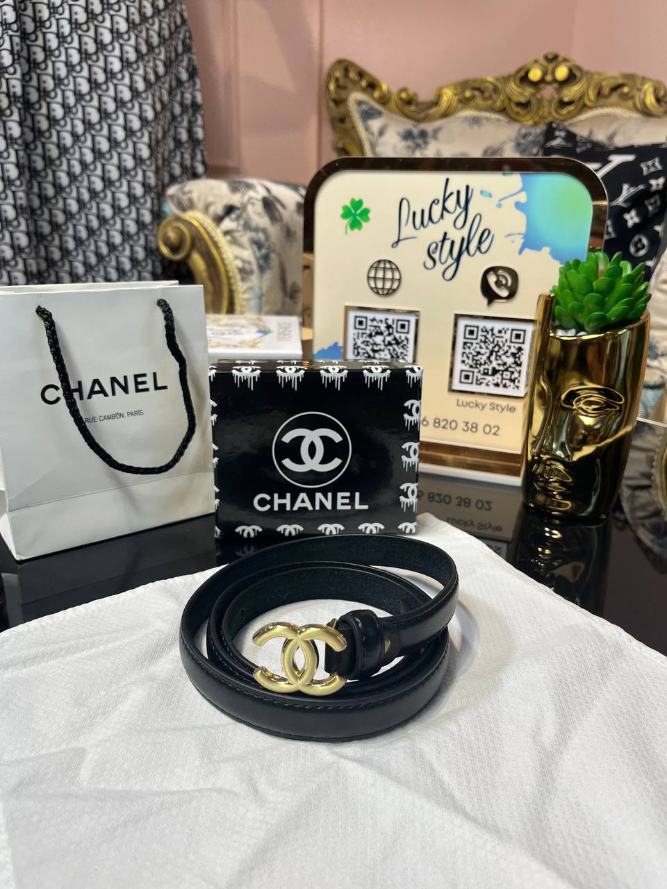 Ремень Chanel натуральная кожа 95932