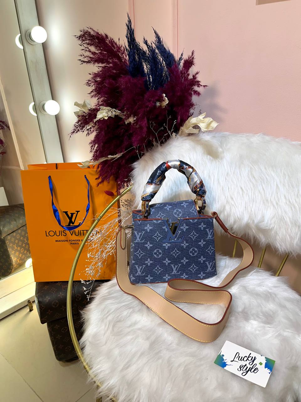 Сумка Louis Vuitton Capucines Jeans мини 20 см 95952