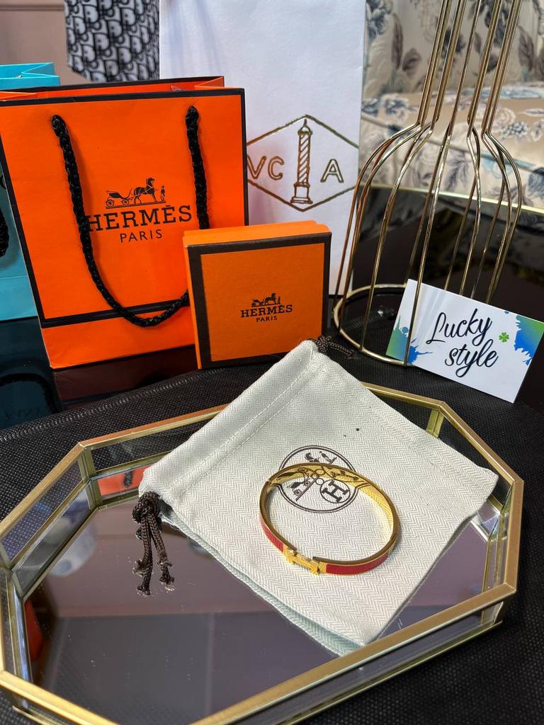 Браслет Hermes красный 95966