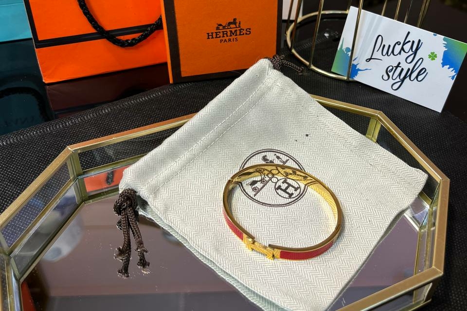 Браслет Hermes красный 95966