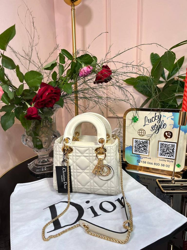 Сумка Dior Lady молочная 95972