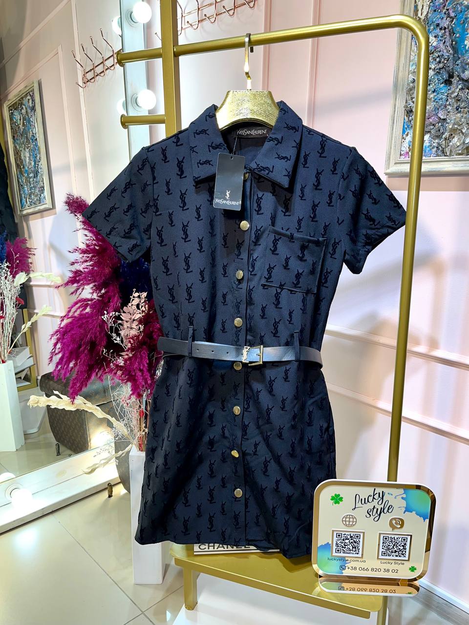 Платье Yves Saint Laurent чёрное 95988