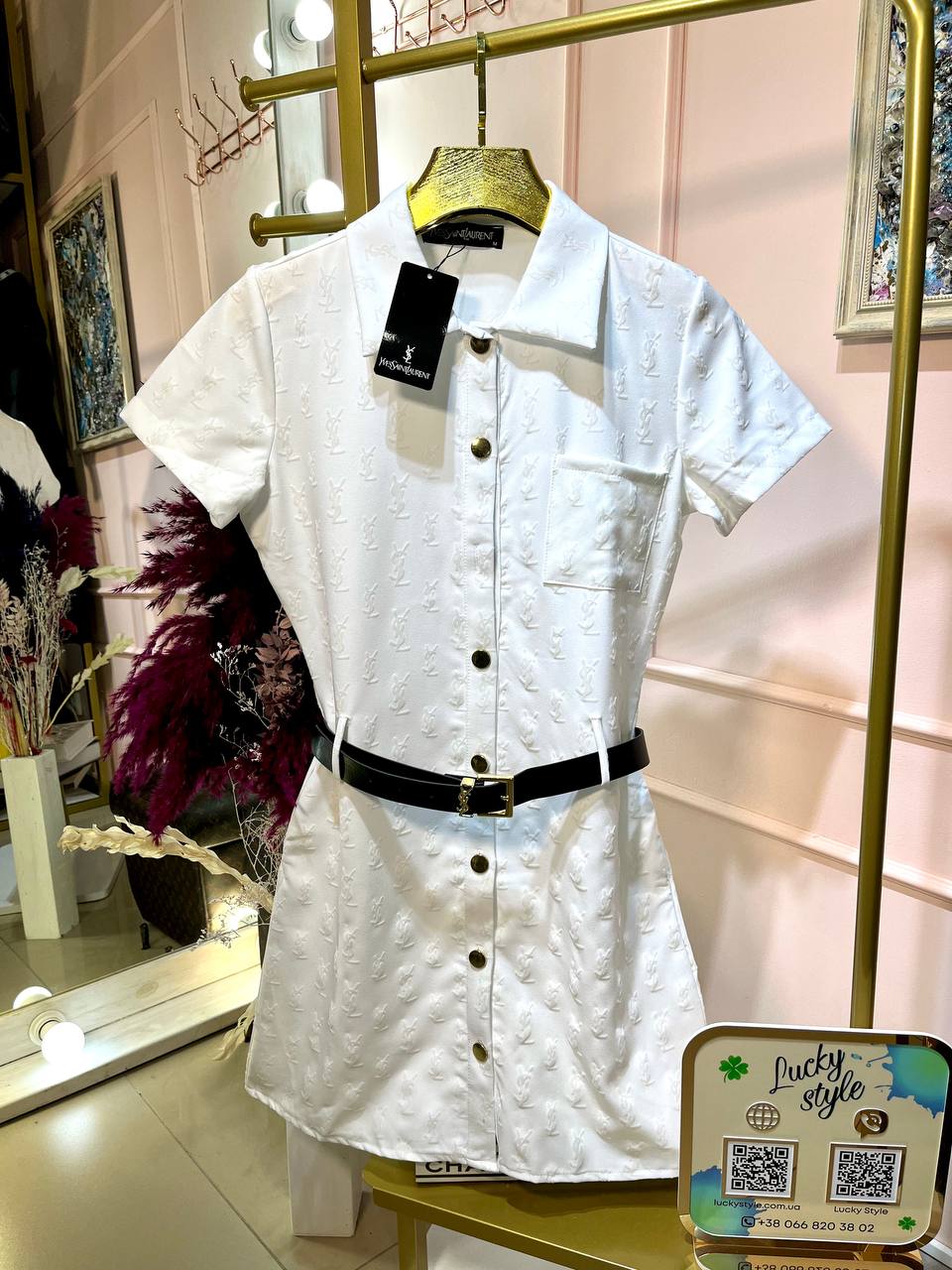 Платье Yves Saint Laurent белое 95990