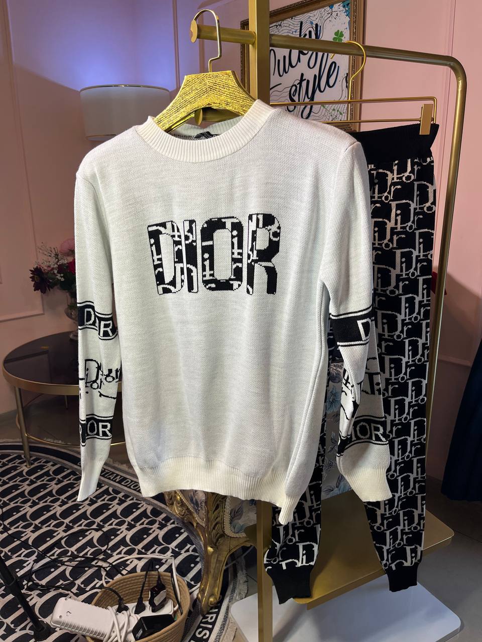 Костюм Dior черно-белый 96015