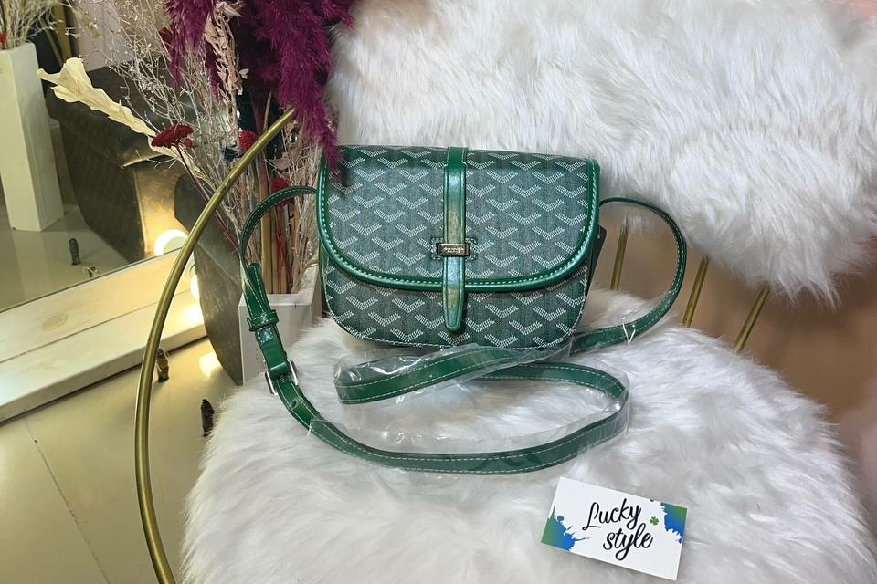 Сумка Goyard Belvedere PM bag зеленая 96021