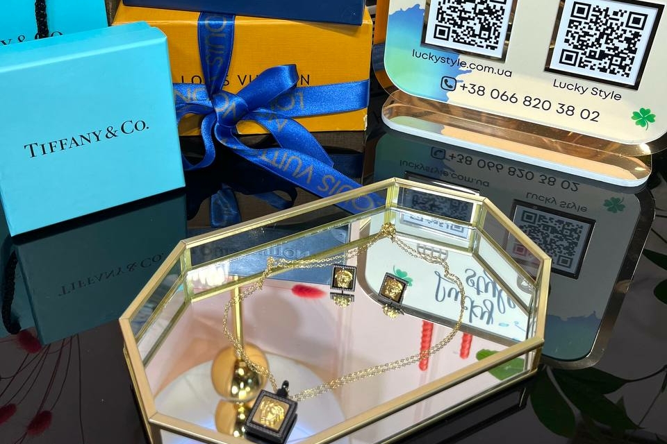 Комплект серьги + цепочка Versace 96022