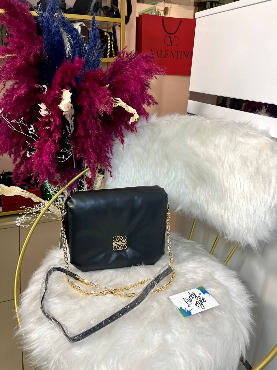 Сумка Loewe Puffer Goya Bag чёрная 96049