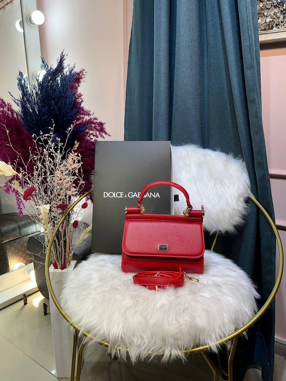 Сумка Dolce&Gabbana Sicily красная 96068