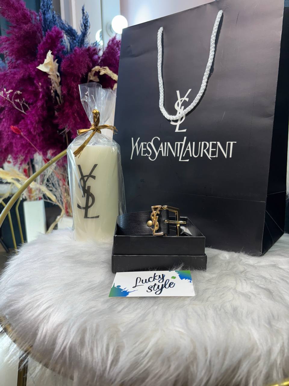 Ремень YSL черный 96088
